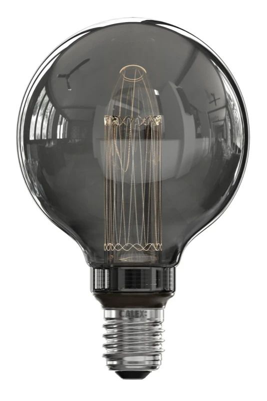 Calex E27 LED Globelamp Glasfiber Titanium | 3.5W 40Lm 2000K | 220-240V 820 G95 | Dimbaar