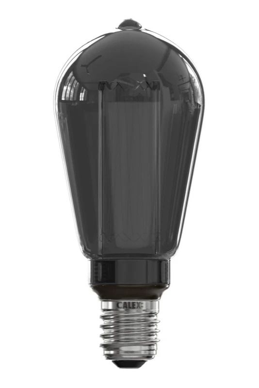 Calex E27 LED Edison Lamp Glassfiber Titanium | 3.5W 40Lm 2000K | 220-240V 820 ST64 | Dimbaar