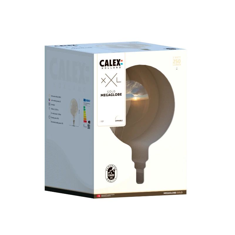 Calex E27 LED Globelamp Goud | 3W 250Lm 2200K | 220-240V 822 G200 | Dimbaar