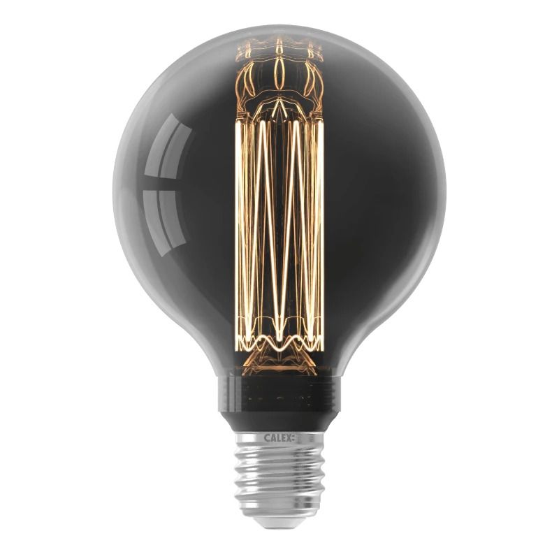 Calex E27 LED Globelamp Glasfiber Titanium | 3.5W 40Lm 2000K | 220-240V 820 G95 | Dimbaar