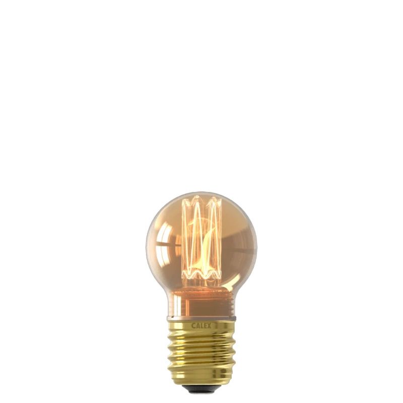 Calex E27 LED Kogellamp Goud | 2.3W 65Lm 1800K | 220-240V 718 P45 | Dimbaar