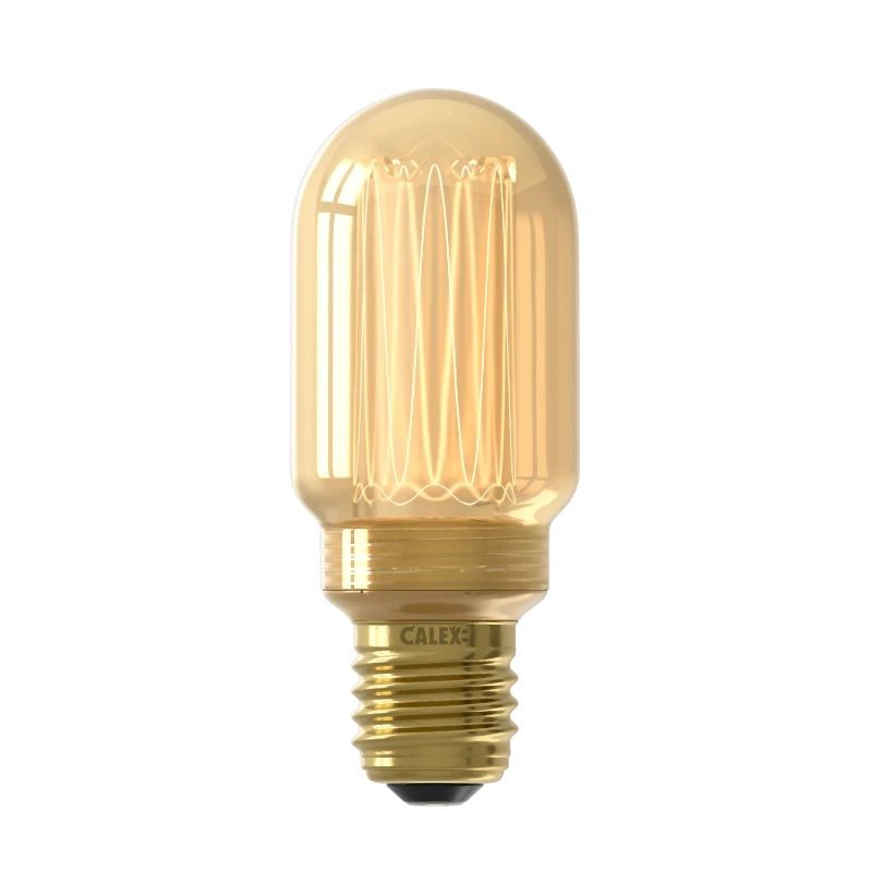 Calex E27 LED Buislamp Goud | 3.5W 120Lm 1800K | 220-240V T45 | Dimbaar