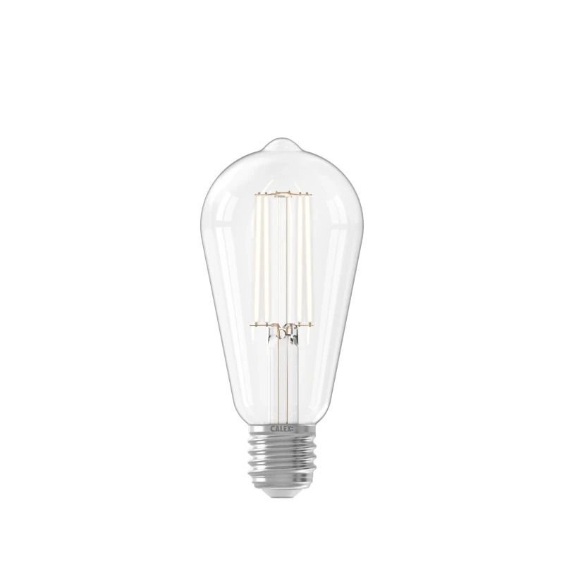 Calex E27 LED Edison Lamp Helder | 4.5W 470Lm 2700K | 220-240V 827 ST64 | Dimbaar