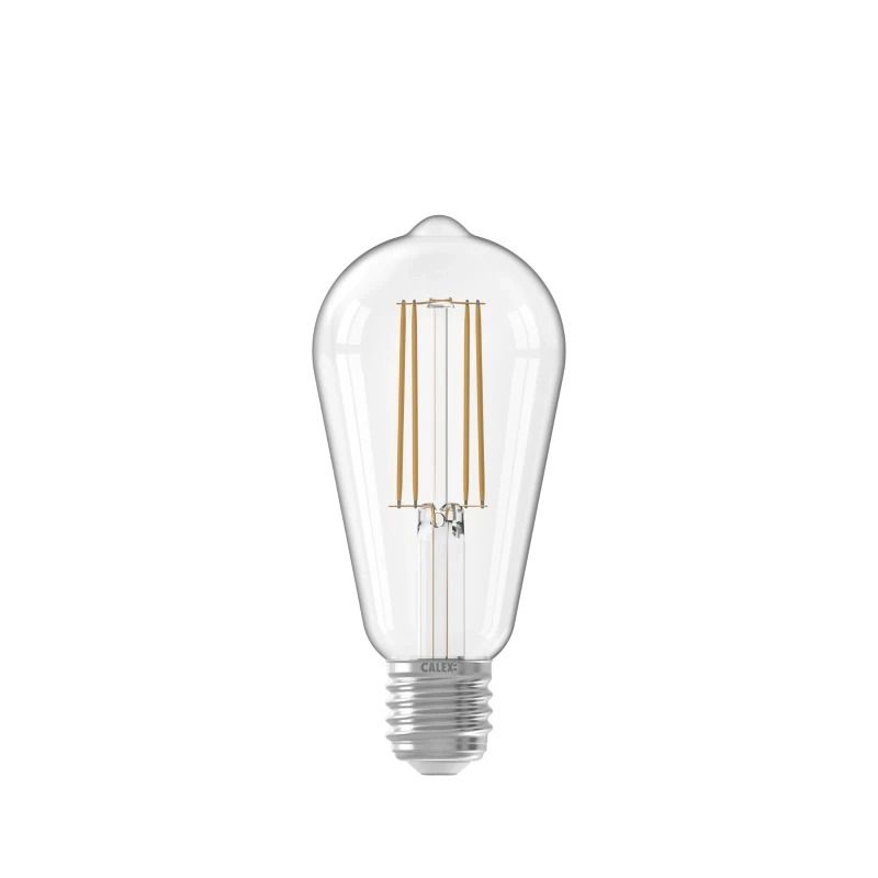 Calex E27 LED Edison Lamp Helder | 4.5W 470Lm 2700K | 220-240V 827 ST64 | Dimbaar