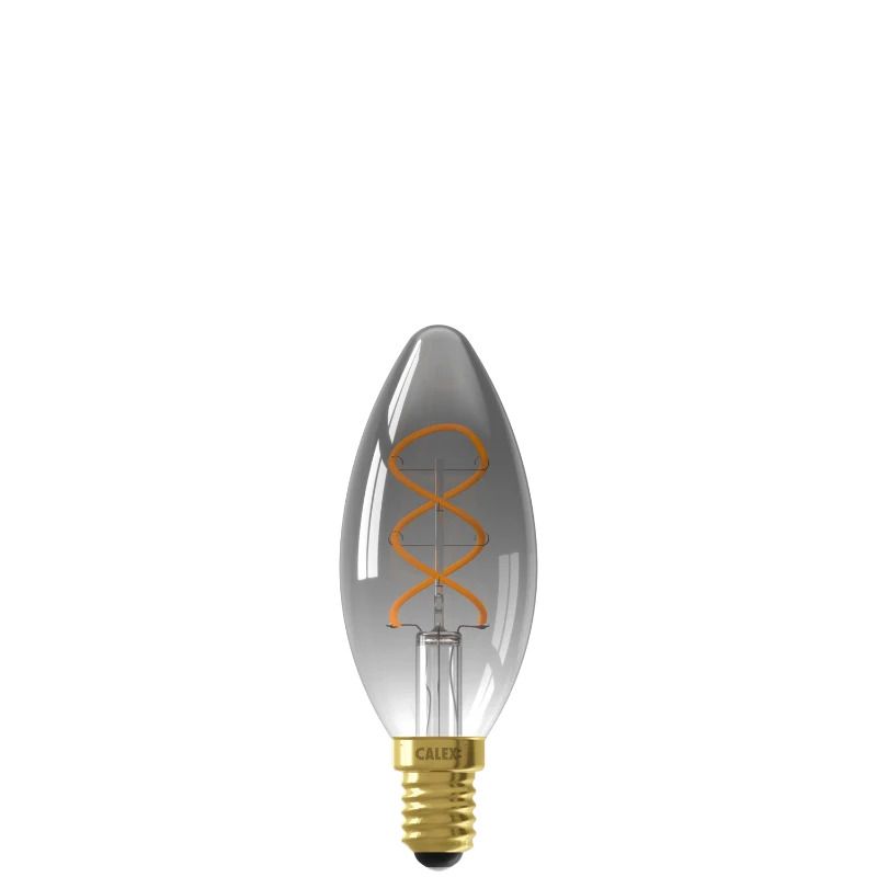 Calex E14 LED Kaarslamp Titanium | 4W 136Lm 1800K | 220-240V 818 B35 | Dimbaar