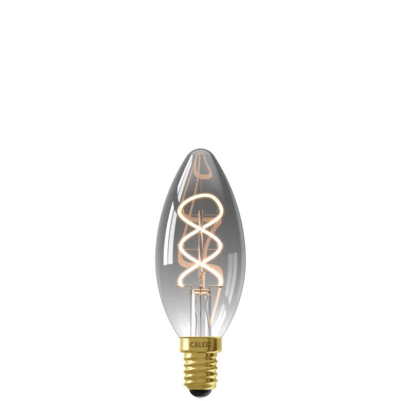 Calex E14 LED Kaarslamp Titanium | 4W 136Lm 1800K | 220-240V 818 B35 | Dimbaar