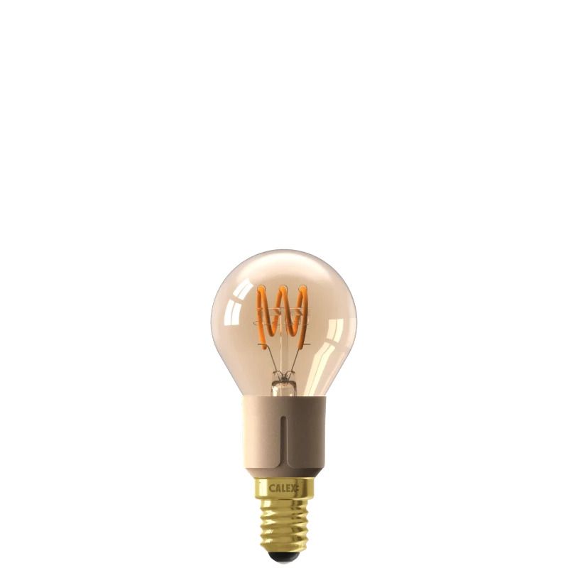 Calex E14 LED Kogellamp Goud | 4W 265Lm 2100K | 220-240V 821 P45 | 3-Staps Dimbaar