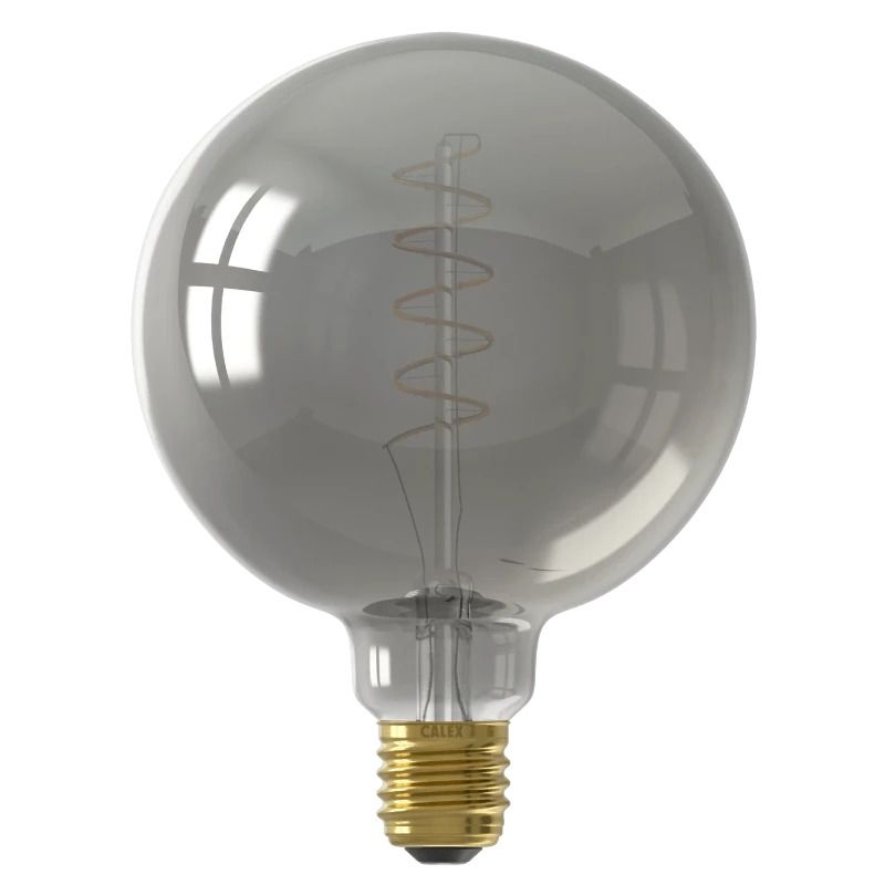 Calex E27 LED Globelamp Titanium | 4W 136Lm 1800K | 220-240V 818 G125 | Dimbaar