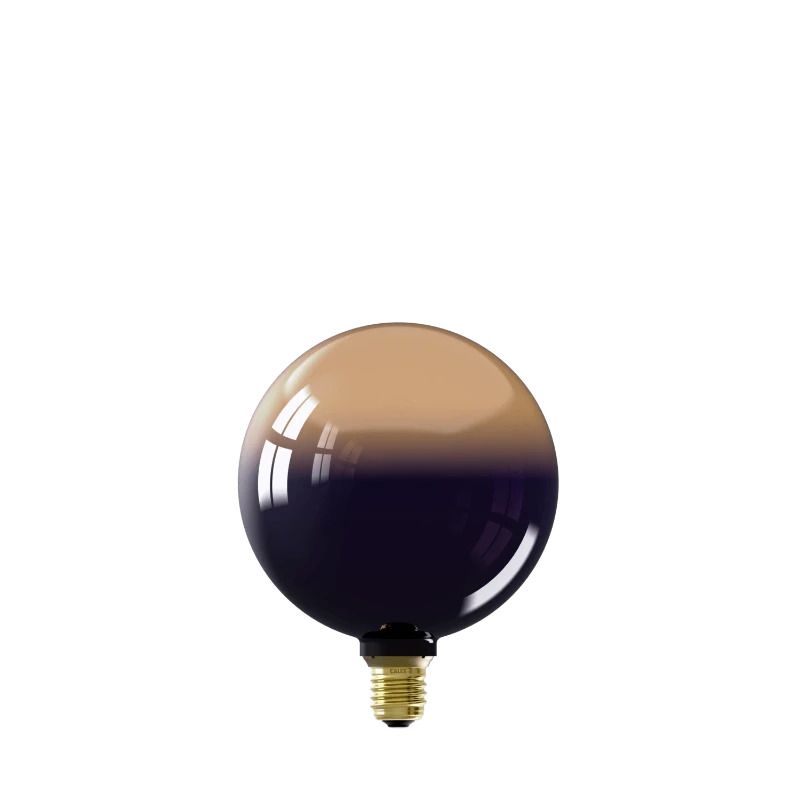 Calex E27 LED Globelamp Inception Zwart | 3.5W 80Lm 1800K | 220-240V 818 G125 | Dimbaar