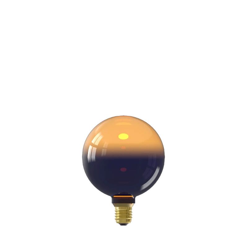 Calex E27 LED Globelamp Inception Zwart | 3.5W 80Lm 1800K | 220-240V 818 G125 | Dimbaar