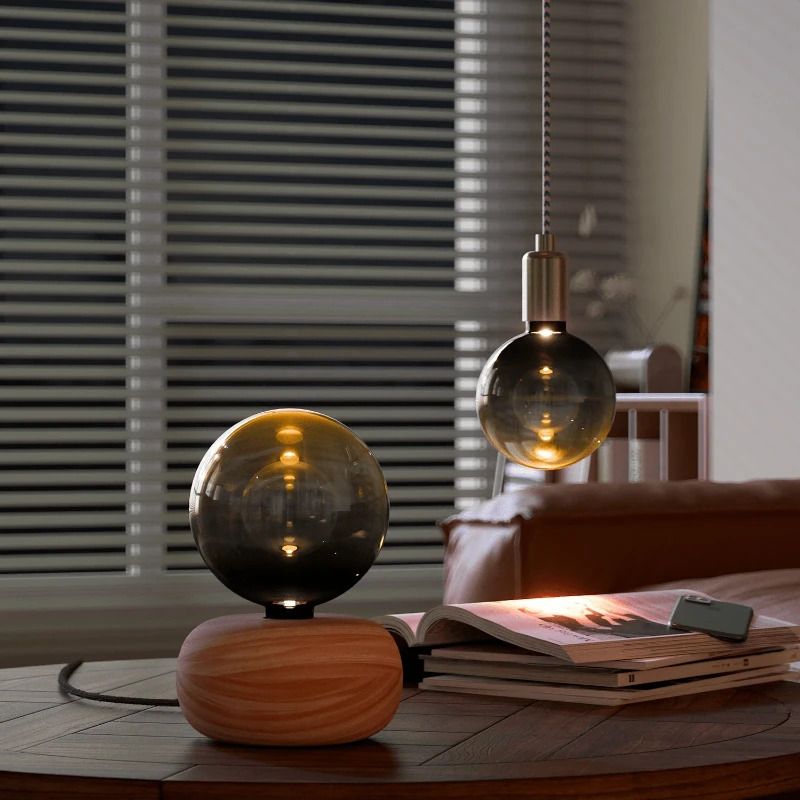 Calex E27 LED Globelamp Inception Zwart | 3.5W 80Lm 1800K | 220-240V 818 G125 | Dimbaar