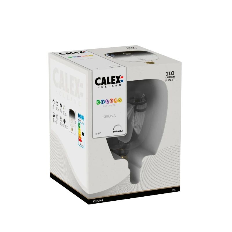 Calex E27 LED Lamp Kiruna Gris Gradiënt | 5W 110Lm 1800K | 220-240V 918 | Dimbaar