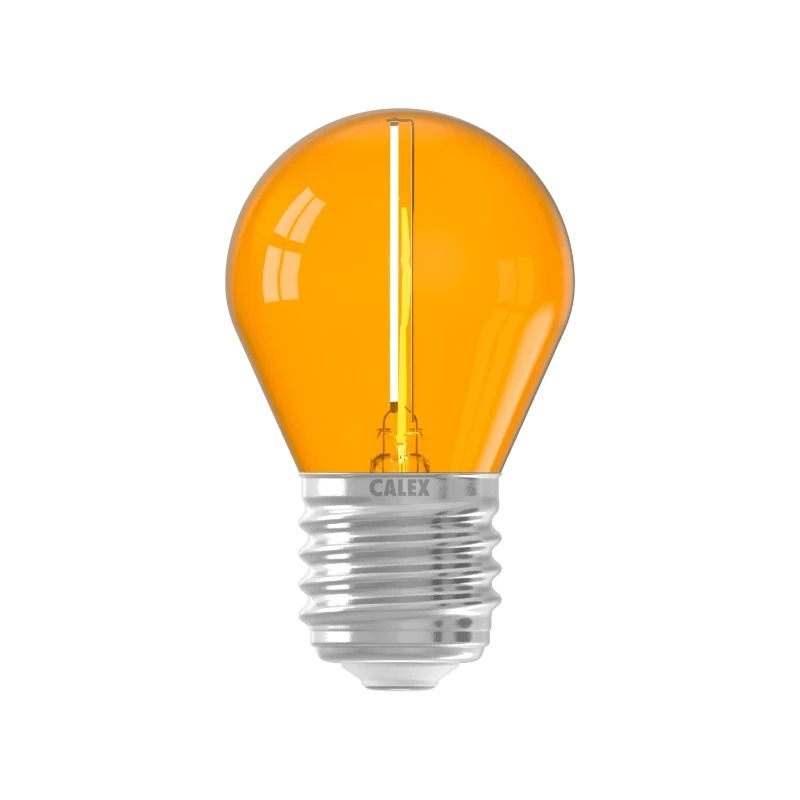 Calex E27 LED Kogellamp Oranje | 1W 40Lm | 220-240V G45
