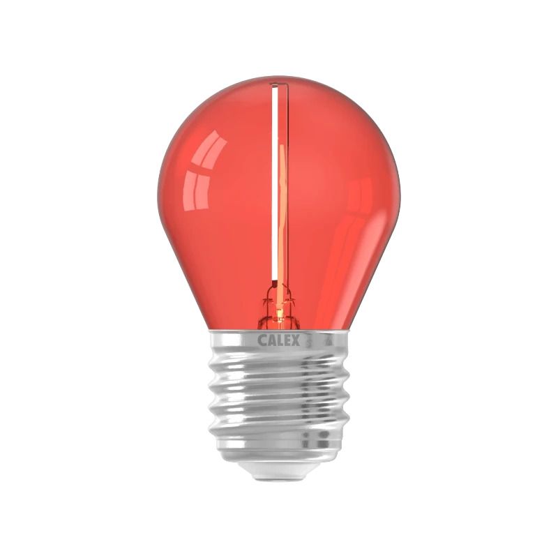 Calex E27 LED Kogellamp Rood | 1W 17Lm | 220-240V G45