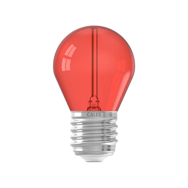 Calex E27 LED Kogellamp Rood | 1W 17Lm | 220-240V G45