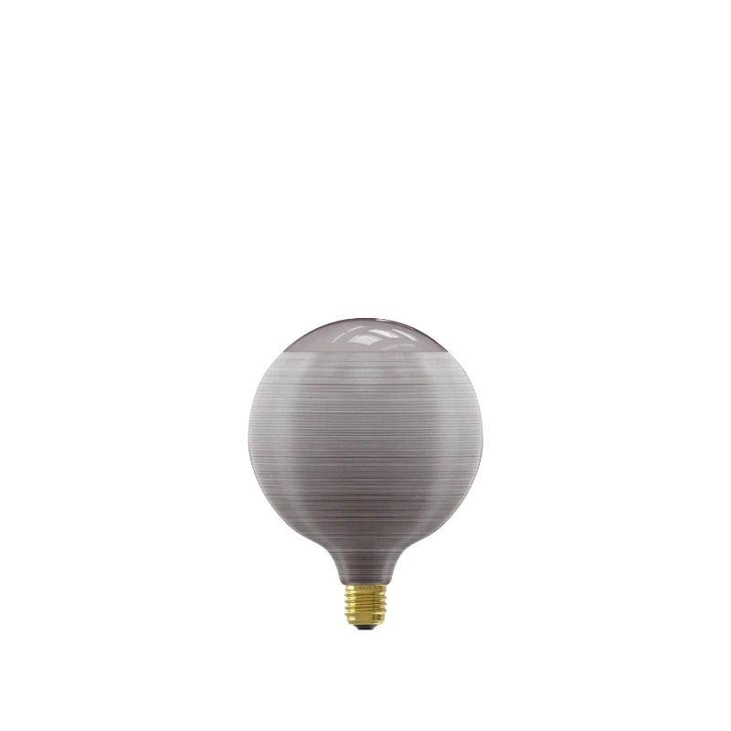 Calex E27 LED Globelamp Silk Grijs | 4W 80Lm 1800K | 220-240V 918 G125 | Dimbaar