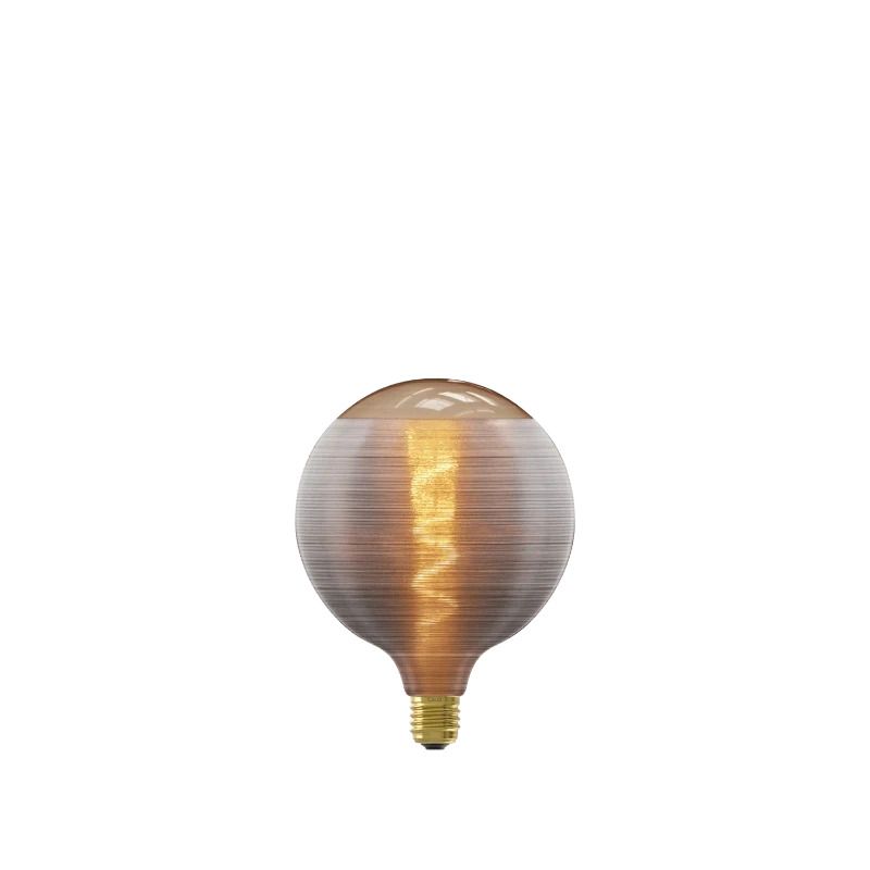 Calex E27 LED Globelamp Silk Grijs | 4W 80Lm 1800K | 220-240V 918 G125 | Dimbaar