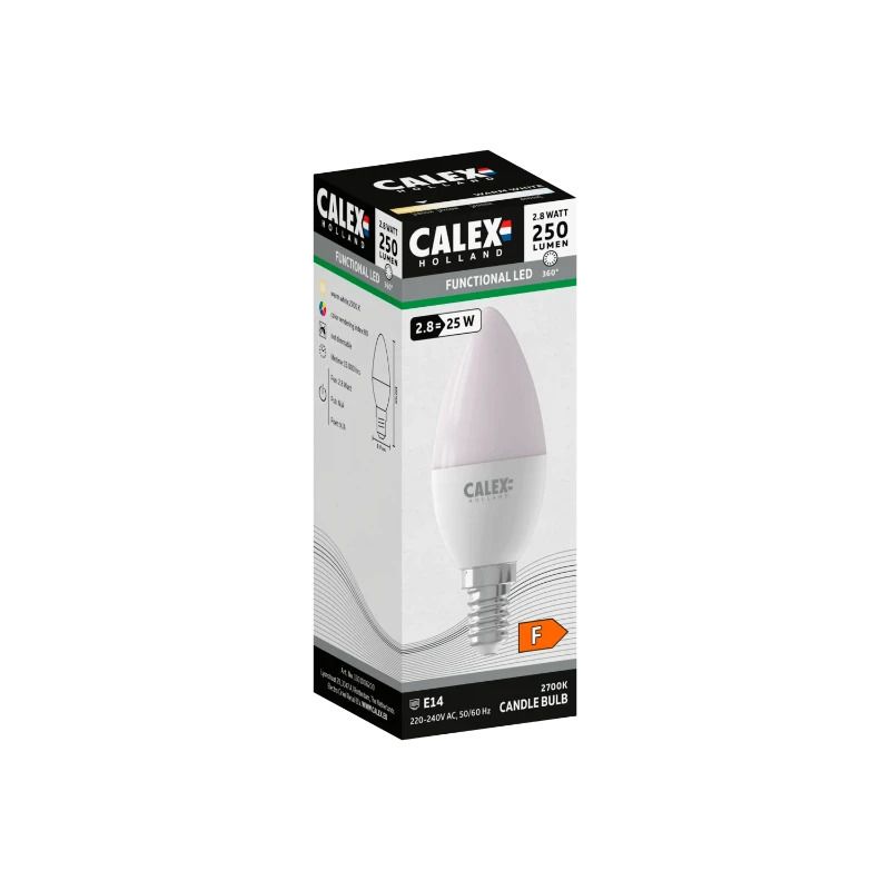Calex E14 LED Kaarslamp Mat | 2.8W 250Lm 2700K | 220-240V 827 B35