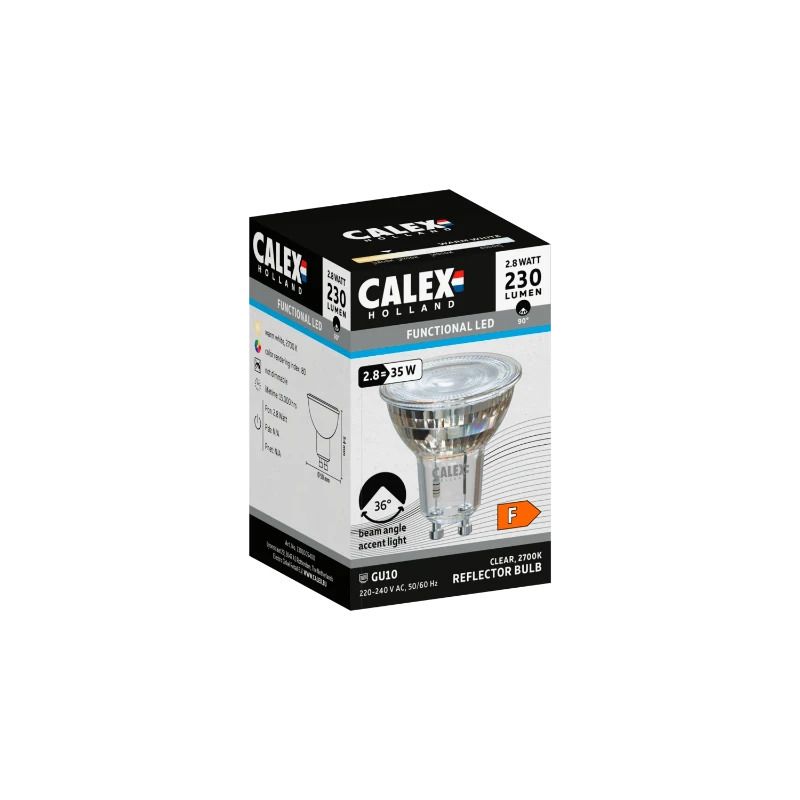 Calex GU10 LED Spot | 2.8W 230Lm 2700K | 220-240V 827