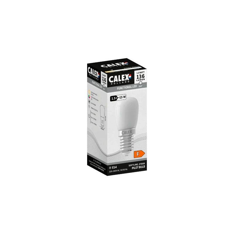 Calex E14 LED Buislamp Softline | 1.5W 136Lm 2700K | 220-240V 827 T26x58