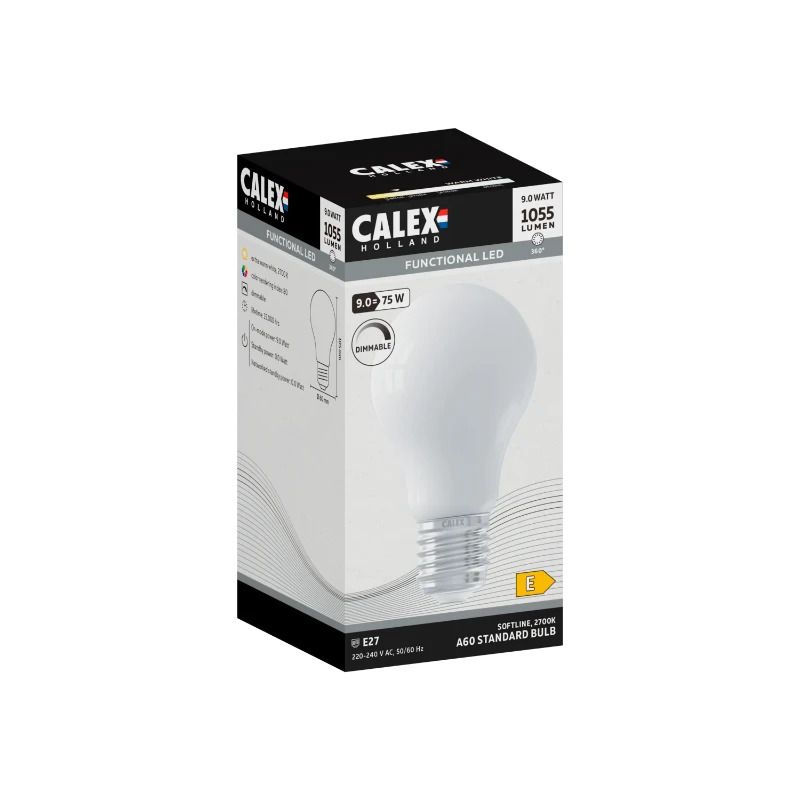 Calex E27 LED Lamp | 9W 1055Lm 2700K | 220-240V 827| Dimbaar