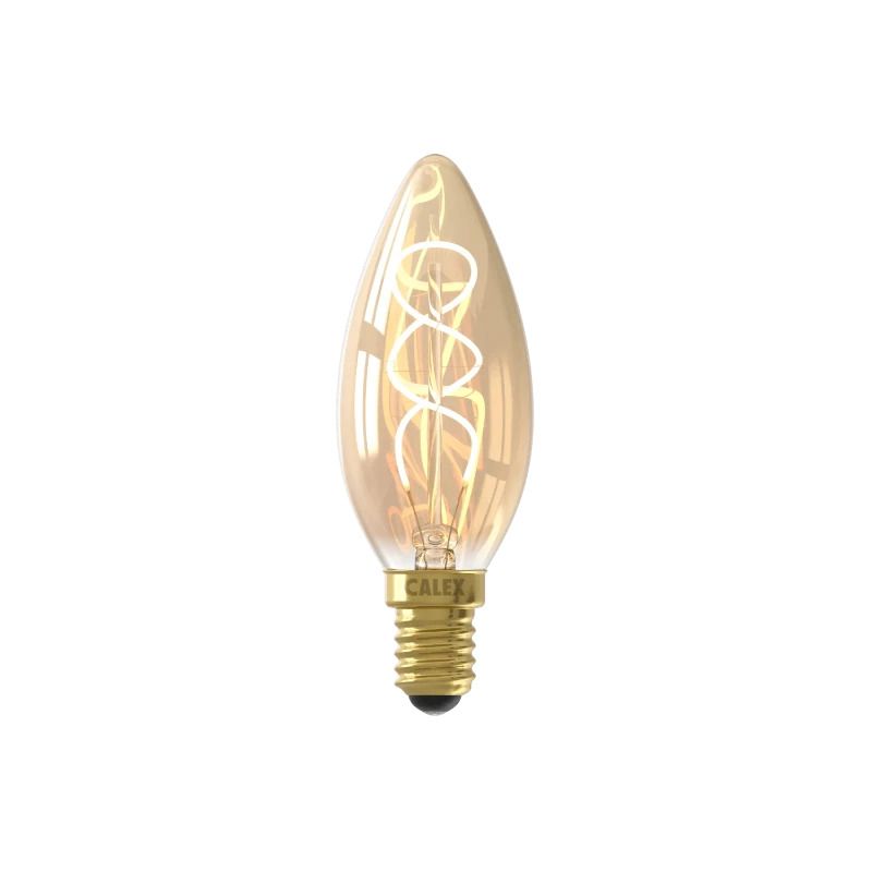 Calex E14 LED Kaarslamp Goud | 2.5W 136Lm 2100K | 220-240V 821 B35 | Dimbaar
