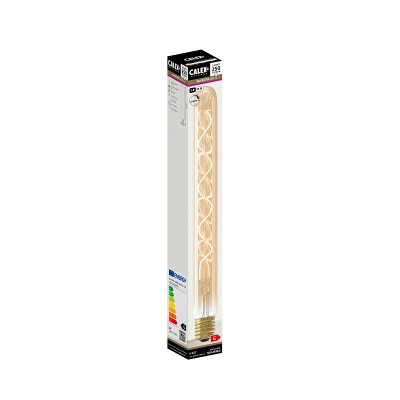 Calex E27 LED Buislamp Goud | 3.8W 250Lm 2100K | 220-240V 821 T32 | Dimbaar