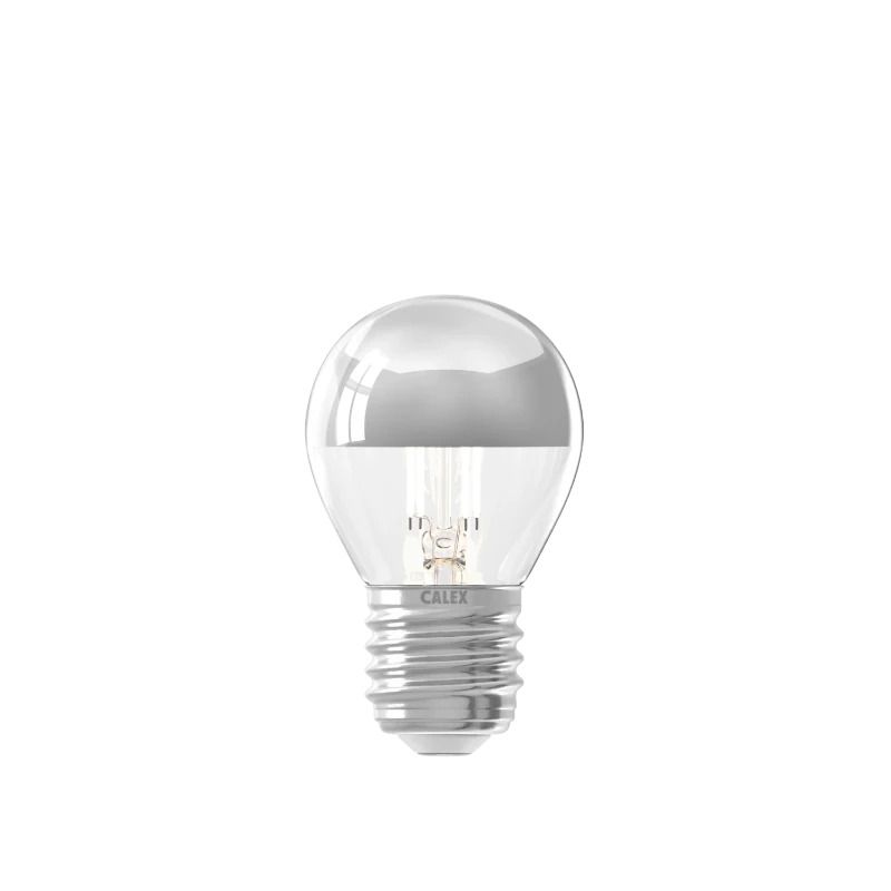 Calex E27 LED Kogellamp Chrome | 3.5W 250Lm 2700K | 220-240V 827 P45 | Dimbaar