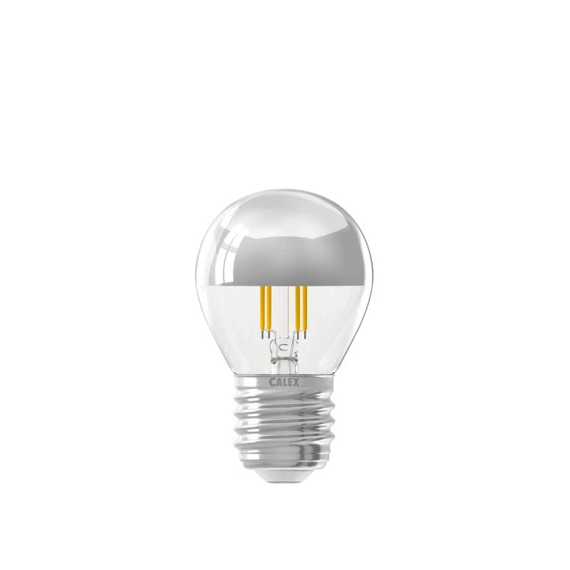 Calex E27 LED Kogellamp Chrome | 3.5W 250Lm 2700K | 220-240V 827 P45 | Dimbaar