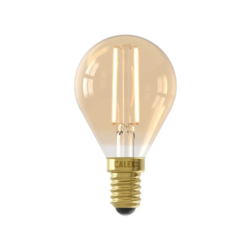 Calex E14 LED Kogellamp Goud | 3.5W 250Lm 2100K | 220-240V 821 P45 | Dimbaar
