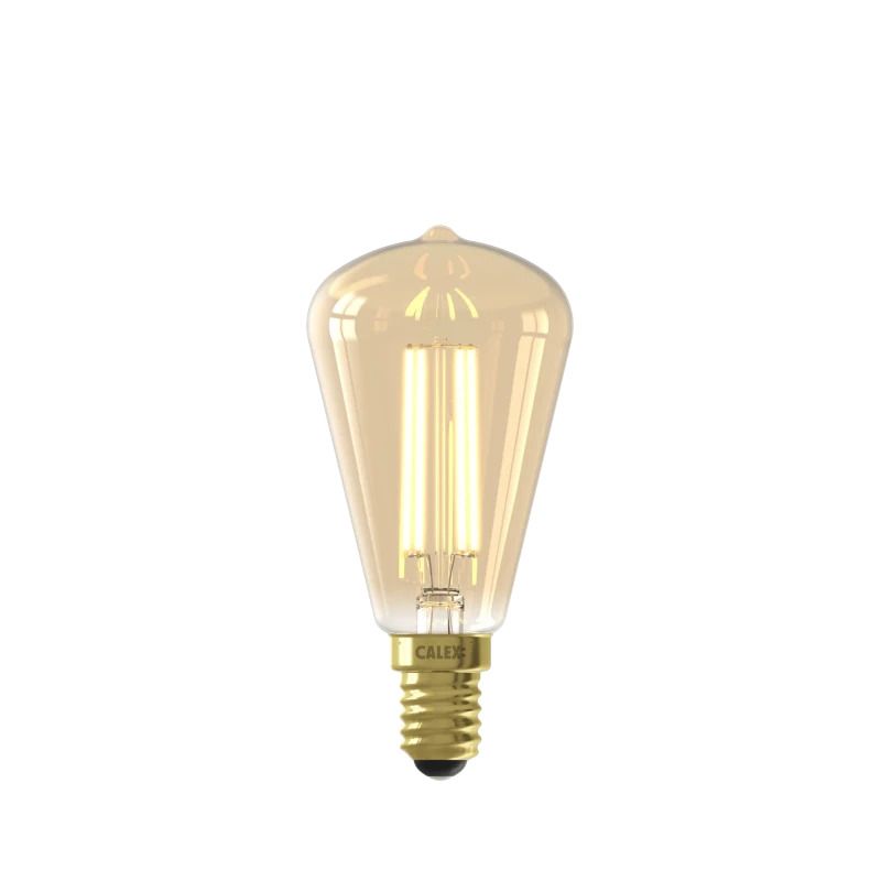 Calex E14 LED Edison Lamp Goud | 3.5W 250Lm 2100K | 220-240V 821 ST48 | Dimbaar