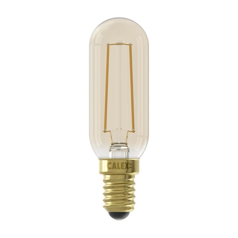 Calex E14 LED Buislamp Goud | 3.5W 250Lm 2100K | 220-240V 821 T25 | Dimbaar