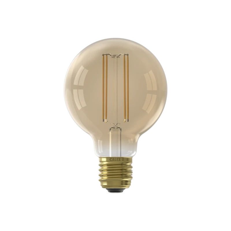 Calex E27 LED Globelamp Goud | 3.5W 250Lm 2100K | 220-240V 821 G80 | Dimbaar