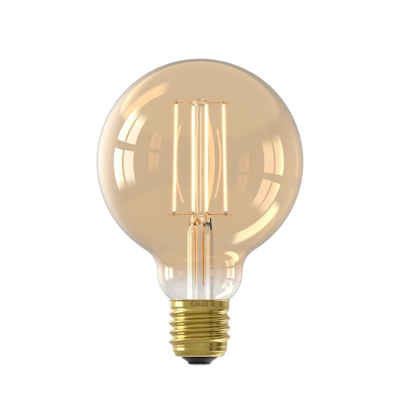 Calex E27 LED Globelamp Goud | 4.5W 470Lm 2100K | 220-240V 821 G95 | Dimbaar