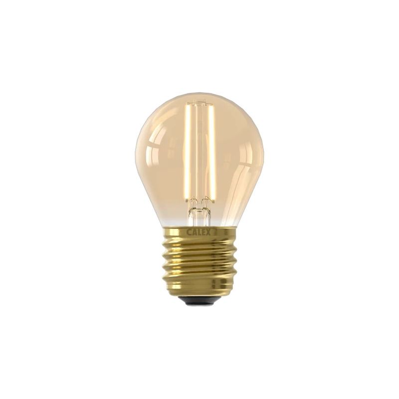 Calex E27 LED Kogellamp Goud | 3.5W 250Lm 2100K | 220-240V 821 P45 | Dimbaar