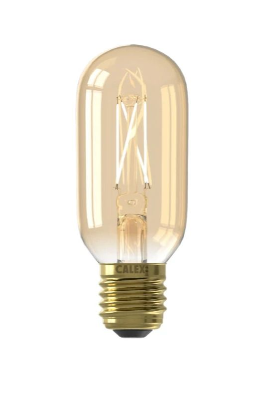 Calex E27 LED Buislamp Goud | 3.5W 250Lm 2100K | 220-240V 821 T45 | Dimbaar