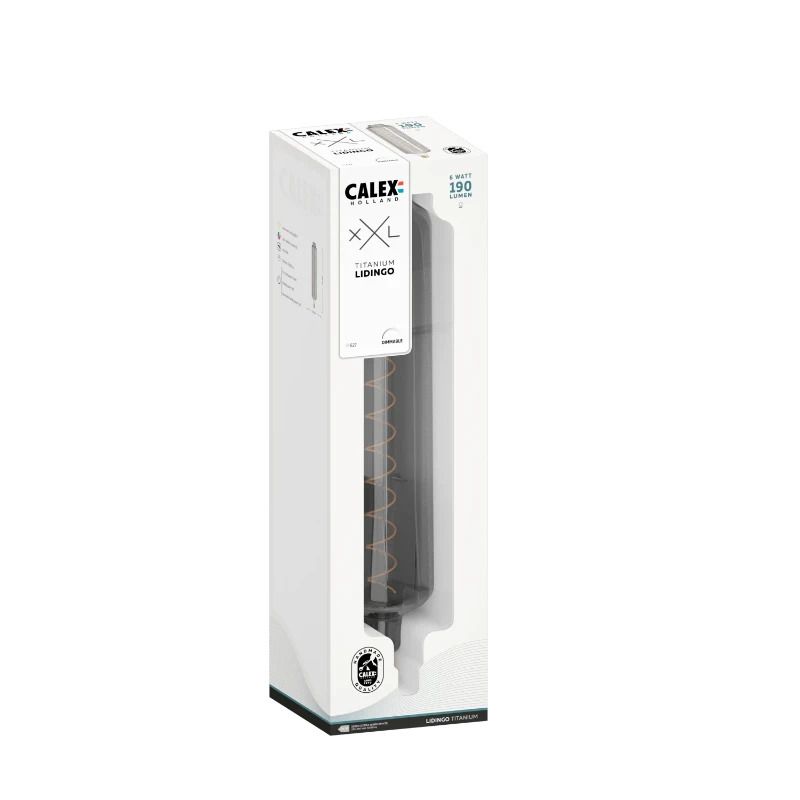 Calex E27 LED Lamp Lidingo Titanium | 6W 190Lm 1800K | 220-240V 918 | Dimbaar