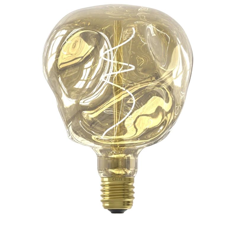 Calex E27 LED Globelamp Organic Neo Champagne | 4W 75Lm 1800K | 220-240V 918 G125 | Dimbaar