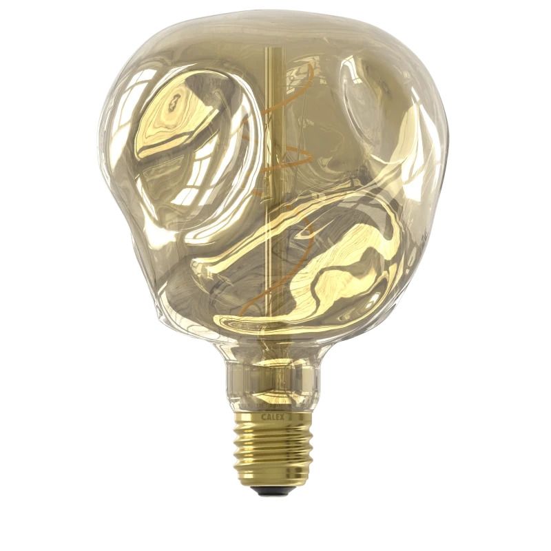 Calex E27 LED Globelamp Organic Neo Champagne | 4W 75Lm 1800K | 220-240V 918 G125 | Dimbaar