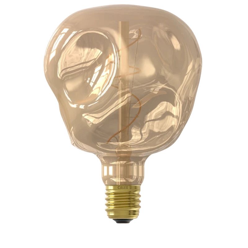Calex E27 LED Globelamp Organic Neo Goud | 4W 150Lm 1800K | 220-240V 918 G120 | Dimbaar