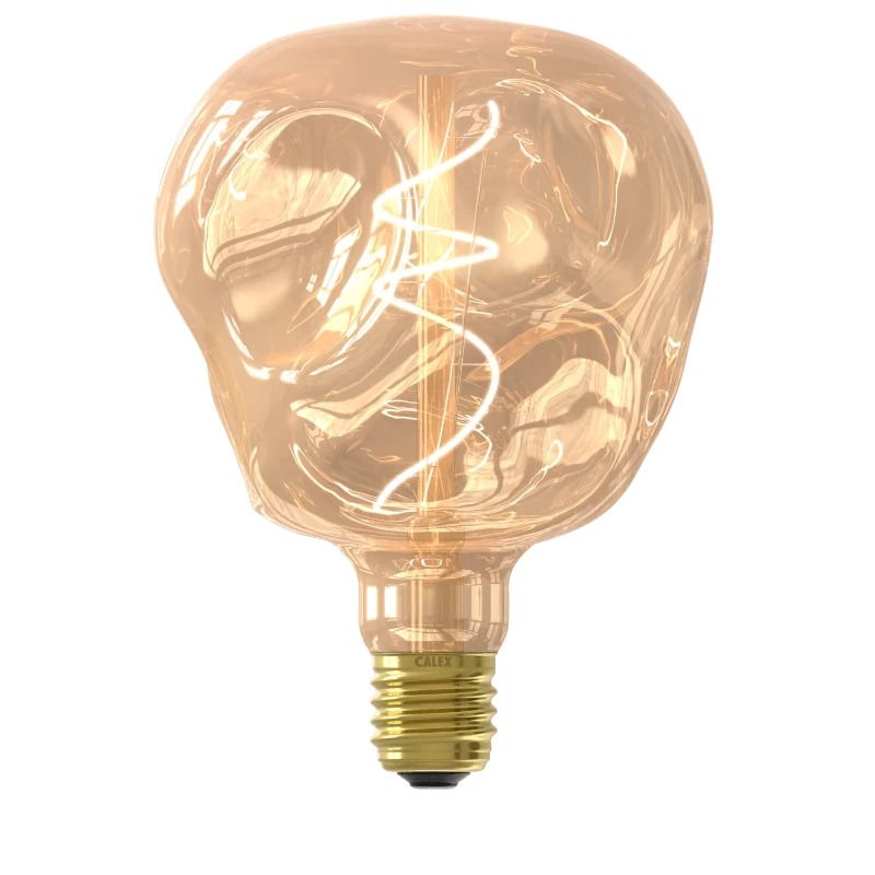 Calex E27 LED Globelamp Organic Neo Goud | 4W 150Lm 1800K | 220-240V 918 G120 | Dimbaar