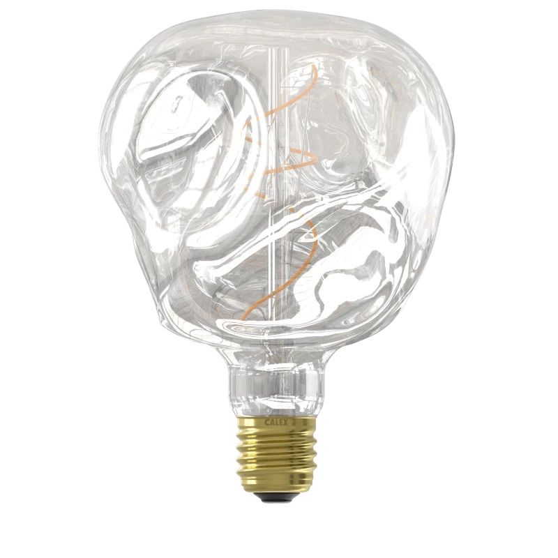 Calex E27 LED Globelamp Organic Neo Silver | 4W 75Lm 1800K | 220-240V 918 G120 | Dimbaar