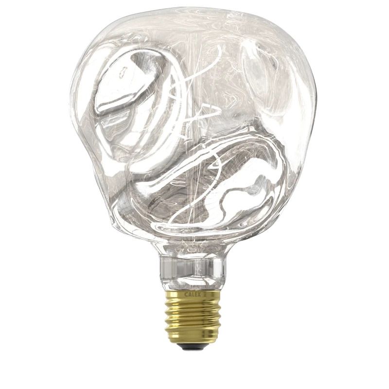 Calex E27 LED Globelamp Organic Neo Silver | 4W 75Lm 1800K | 220-240V 918 G120 | Dimbaar