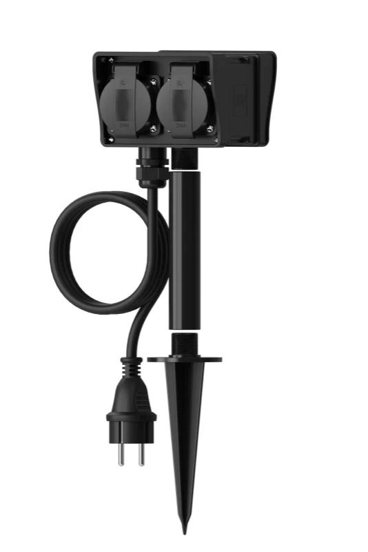Calex Grondpen Tuin Contactdoos | 2-voudig IP44 | Met Timer