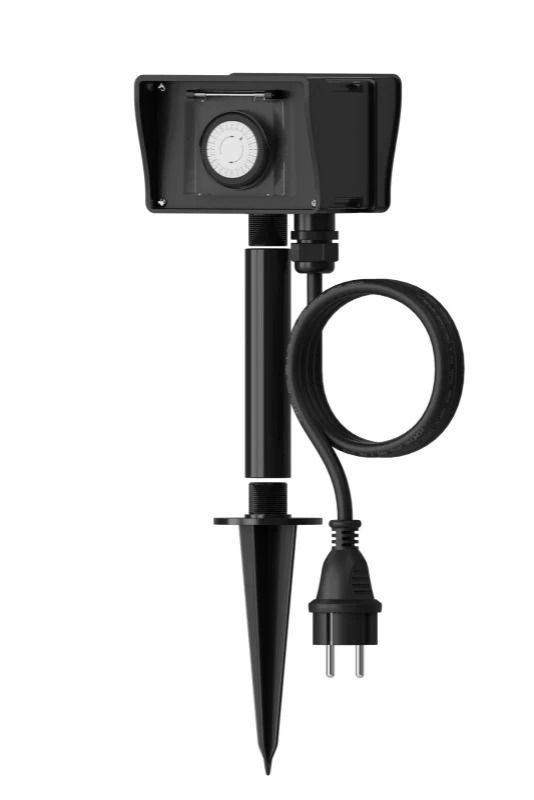 Calex Grondpen Tuin Contactdoos | 2-voudig IP44 | Met Timer