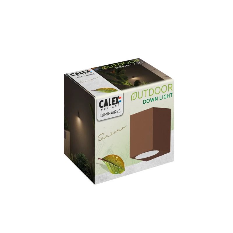 Calex Buiten Downlighter Sanremo | 1x GU10 | IP54 | Roest