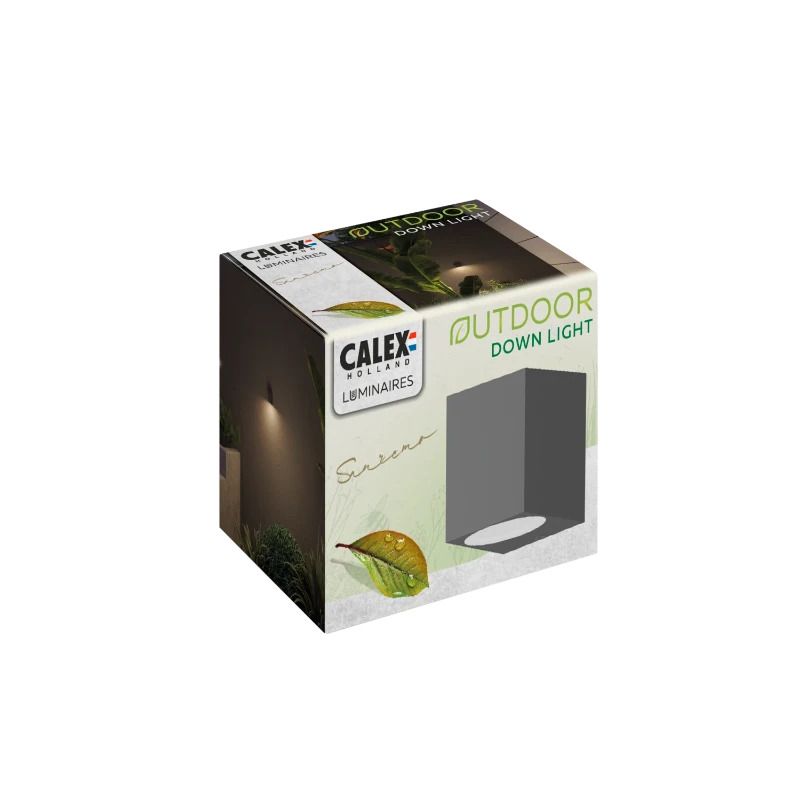 Calex Buiten Downlighter Sanremo | 1x GU10 | IP54 | Grijs