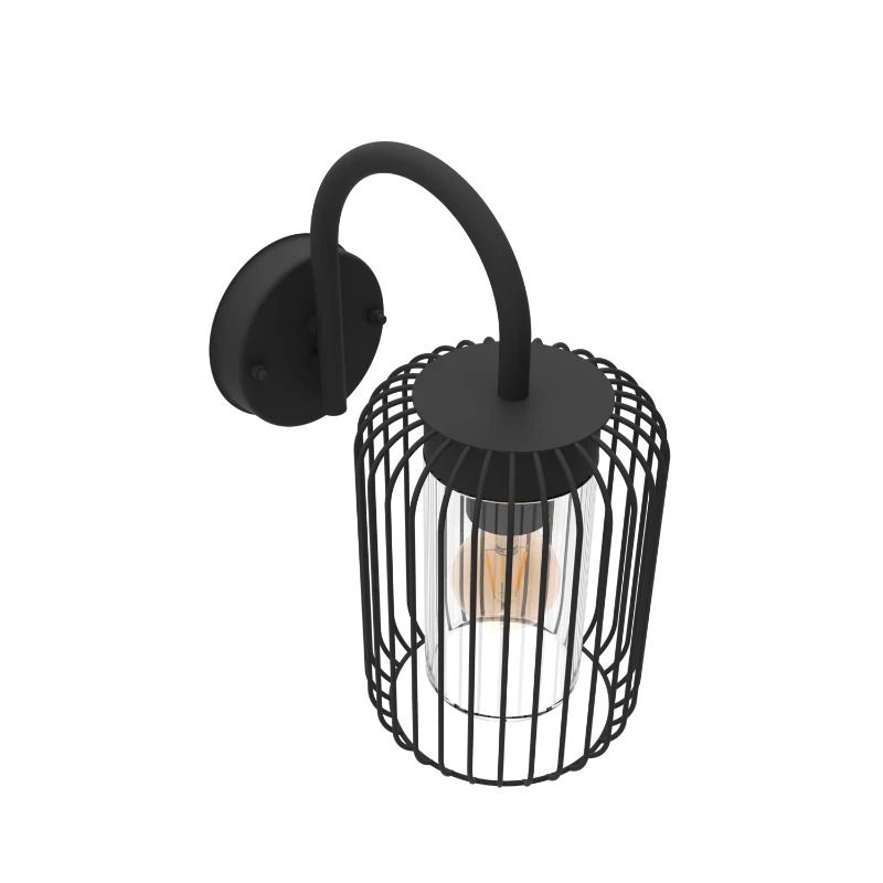 Calex Buiten Wandlamp Rome | 1x E27 | IP44 | Zwart