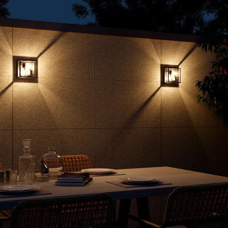 Calex Buiten Wandlamp Bologna | 1x E27 | IP44 | Zwart