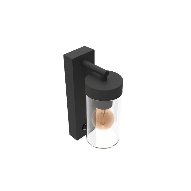 Calex Buiten Wandlamp Perugia | 1x E27 | Met Bewegingssensor | IP44 | Zwart